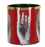 Fornasetti+Paper+basket+“Mani”+(hands).+Metal.+Printed+and+lacquered+by+hand.+1950s